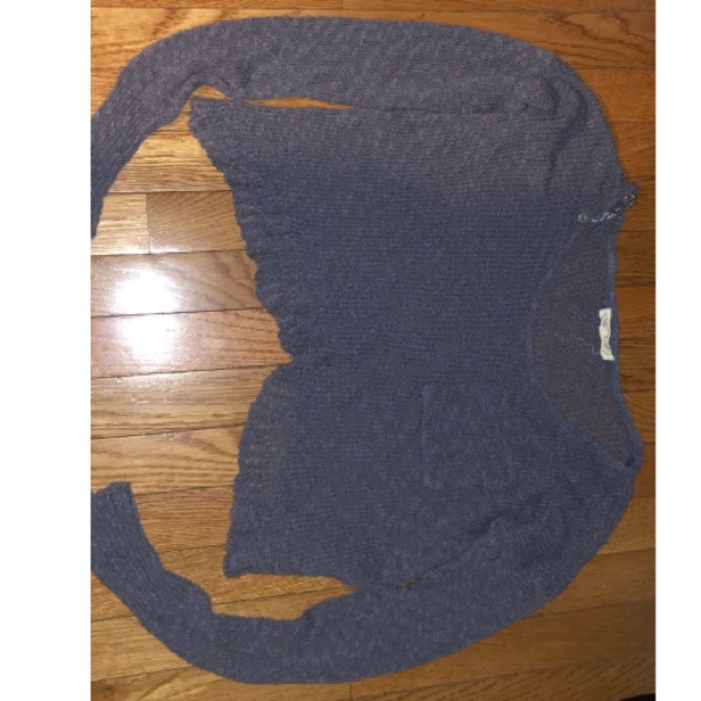 Blue gray crop sweater